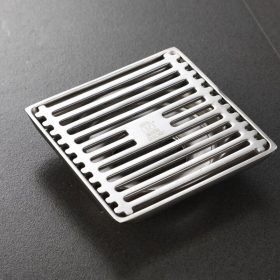 Sumidero Drenaje Rejilla de ducha 10x10cm Acero Inoxidable Pulido