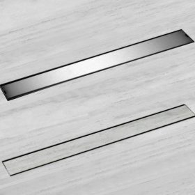 1000146423-2.jpg Sumidero Desagüe 8x60cm de alto tránsito, Acero Inoxidable SUS 304, Reversible Sin borde