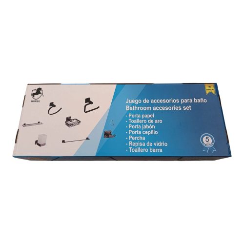 2024/01/1000214620.jpg Set de 7 Accesorios para Baño Premium, Color Negro Mate, Acero Inoxidable