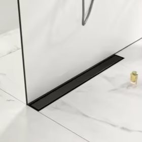 1000196922.jpg Sumidero Desagüe 10x60cm Acero Inoxidable, Alto tránsito, Negro Mate