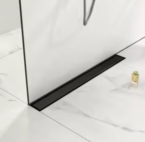 1000196922.jpg Sumidero Desagüe 10x50cm Acero Inoxidable, Alto tránsito, Negro Mate