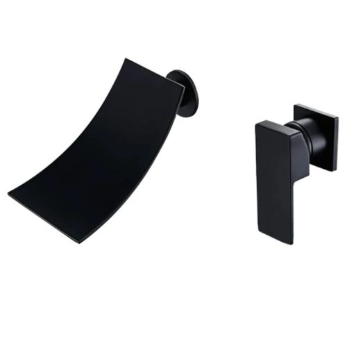 1000216063.jpg Grifo Pared Monocomando Elegante Negro Mate XM Baño