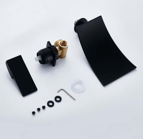 1000216110.jpg Grifo Pared Monocomando Elegante Negro Mate XM Baño