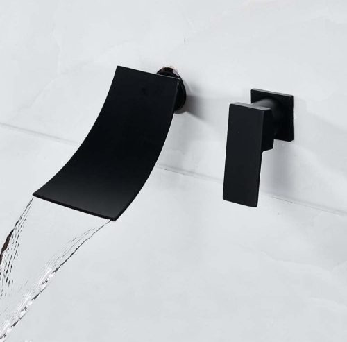 1000216111.jpg Grifo Pared Monocomando Elegante Negro Mate XM Baño