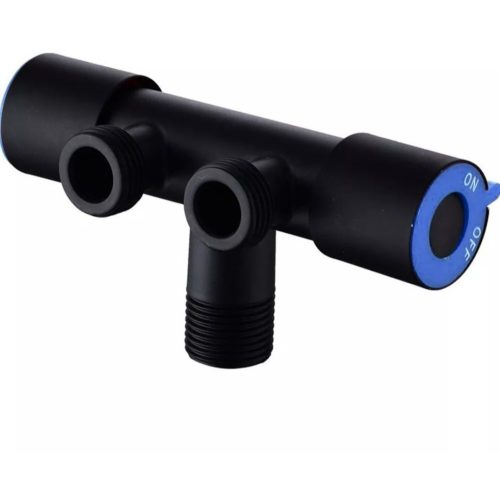 Válvula Doble Negro Mate para Ducha Bidé