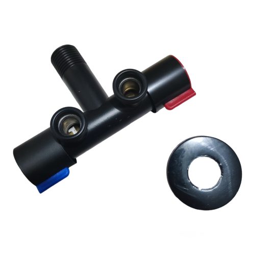 Válvula Doble Negro Mate para Ducha Bidé