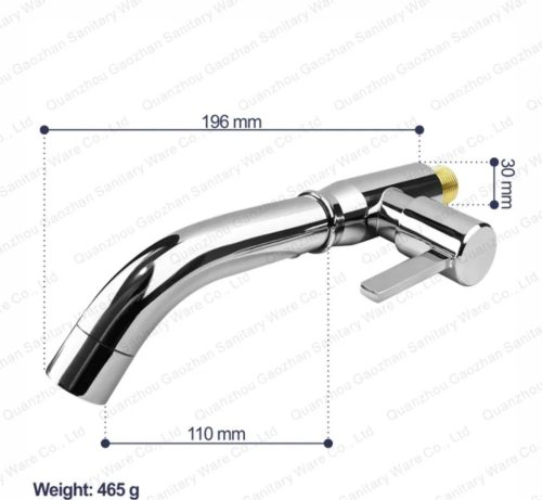 Grifo Lavabo Lavatorio bronce cromado pared