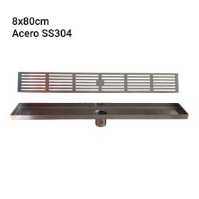 1000055634.jpg Sumidero Rectangular tipo rejilla Drenaje 8x80cm Acero Inoxidable Mate