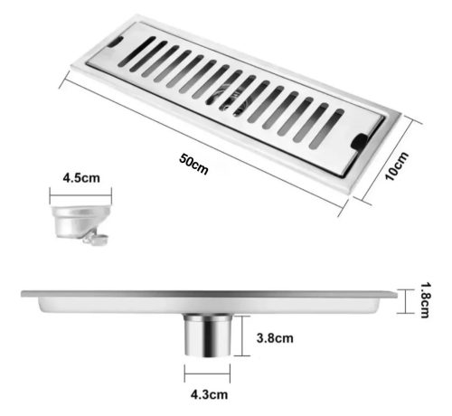 2025/03/1000125275.jpg Sumidero Rejilla Acero Inoxidable 10x50cm anti olores