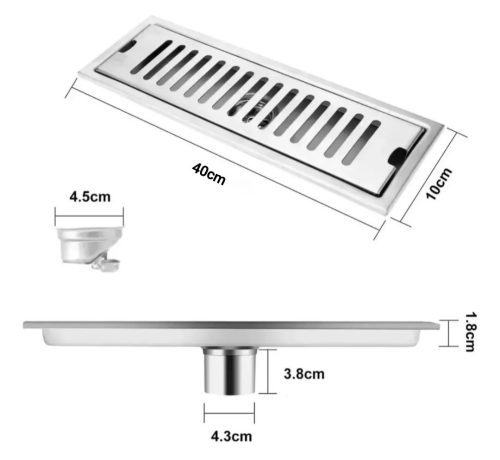 2025/03/1000125276.jpg Sumidero Rejilla Acero Inoxidable 10x40cm anti olores