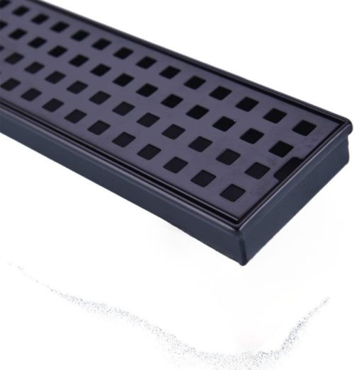 2025/03/1000125900.jpg Sumidero Rejilla lineal 10x40cm Negro Mate, Acero Inoxidable SUS 304