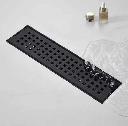 2025/03/1000125903.jpg Sumidero Rejilla lineal 10x40cm Negro Mate, Acero Inoxidable SUS 304