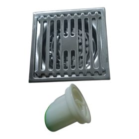 2025/05/1000175696.jpg Sumidero/Desagüe de Piso Cuadrado de Acero Inoxidable Mate con Trampa Antiolores