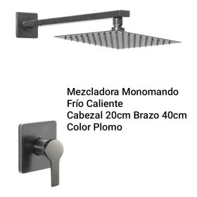 WhatsApp Image 2025-08-23 at 18.04.32 (1) Combo Regadera Cuadrada 8 pulgadas y Monomando Gris Plomo, todo en Acero Inoxidable y latón para Baño Moderno