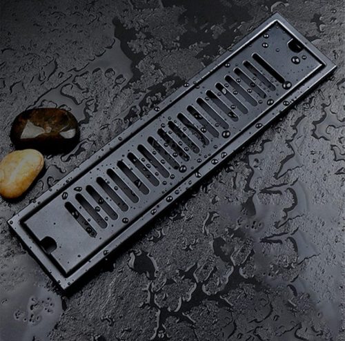 2025/09/1000240301.jpg Sumidero Rejilla Negro Mate 10x100cm Acero inoxidable